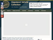 Tablet Screenshot of gippslandvehiclecollection.org.au